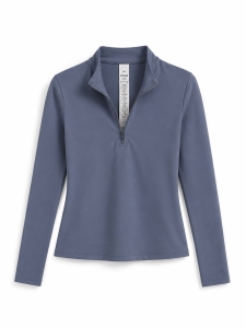 Longsleeve Motion z zamkiem, light denim, JOYINME