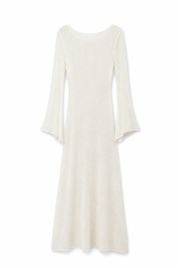Kremowa, maxi, dziergana sukienka, POSH, ONE SIZE