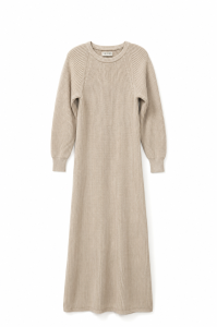 Beżowa, maxi sukienka, THE NORIN, ONE SIZE