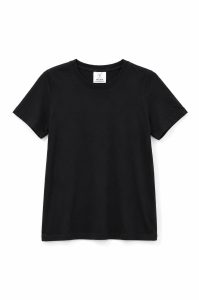 Czarny, bawelniany t-shirt, MONA, 36 (S)