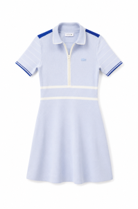 Niebieska, błękitna, dzianinowa sukienka, LACOSTE, 34, XS
