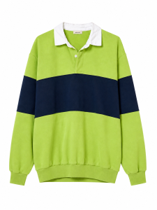 Zielono-granatowa bluza polo, WASALAA, 38/40 (M/L)