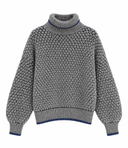 Szary sweter z golfem, SPORTMAX, 36/38 (S/M)