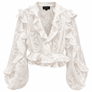 Biała, koronkowa bluzka, BARDOT, 34 (XS)